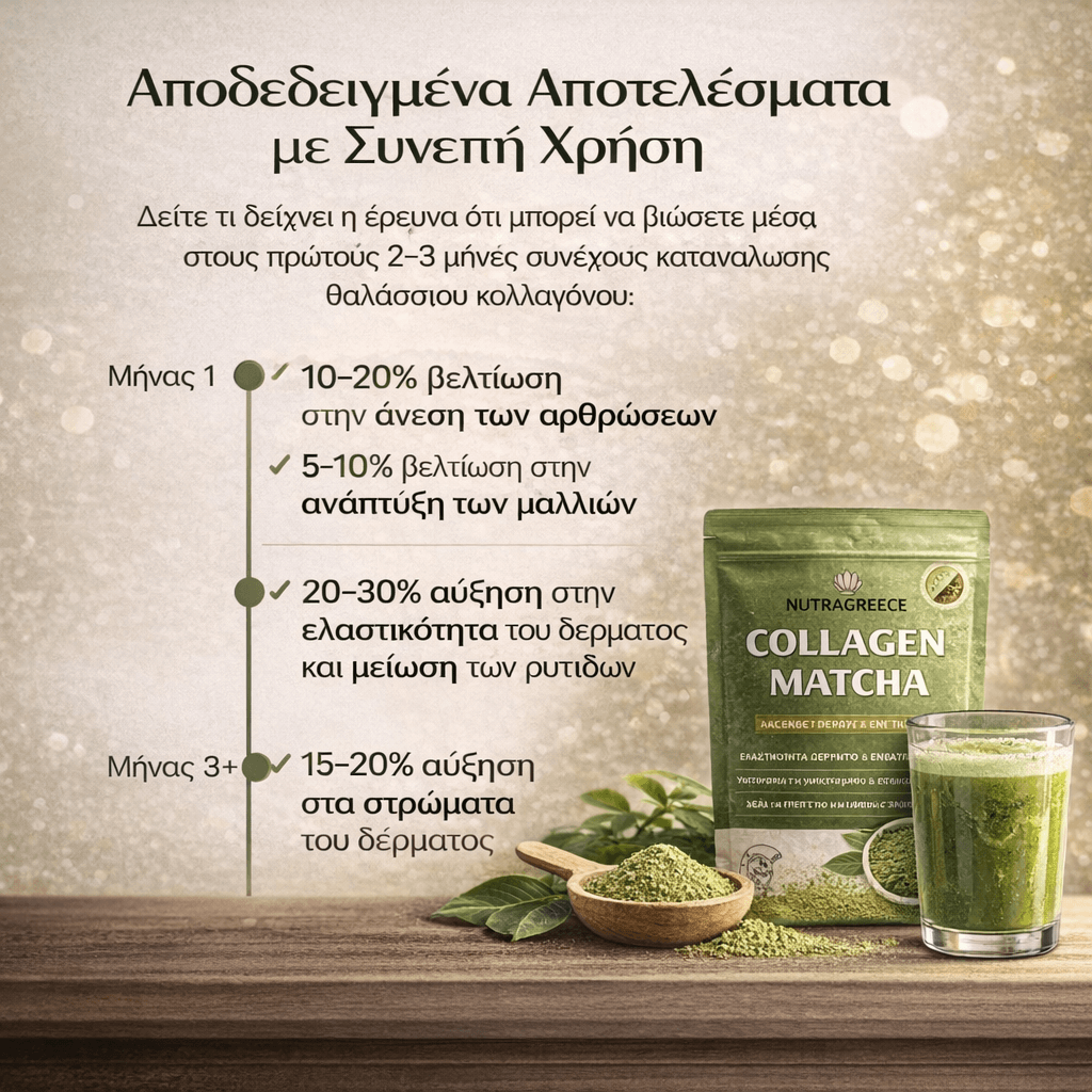 NUTRAGREECE™ Ματσά με κολλαγόνο