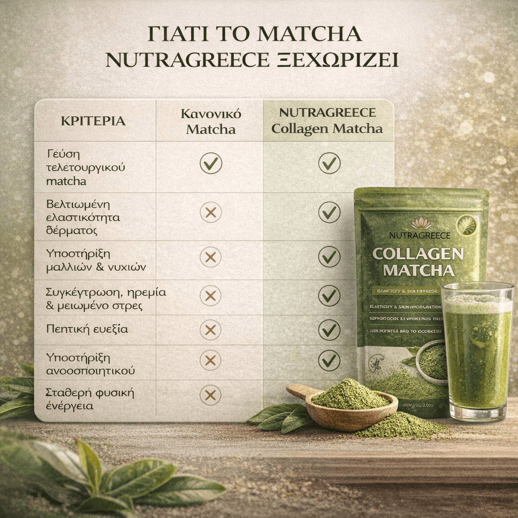 NUTRAGREECE™ Ματσά με κολλαγόνο
